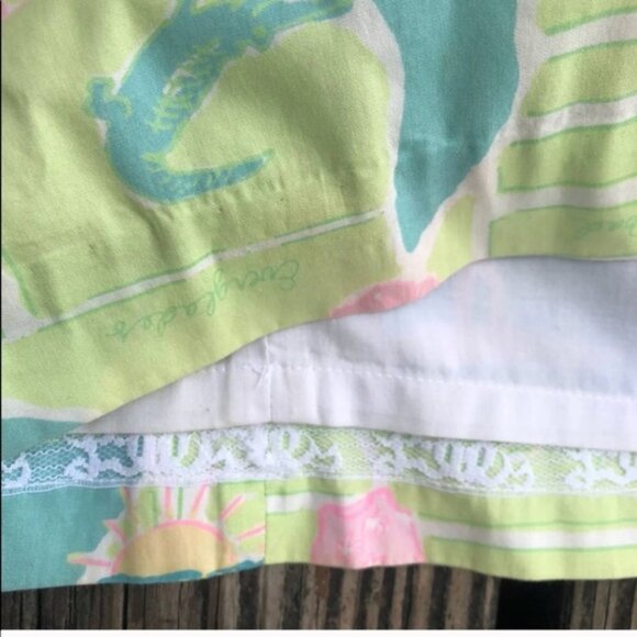 Vintage Lilly Pulitzer Miami Map Floral Skirt 12 - Picture 4 of 4